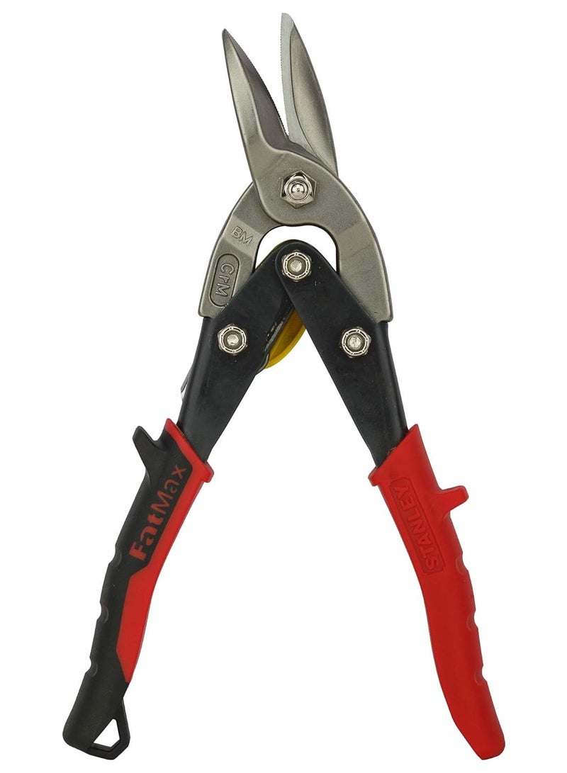 STANLEY 2-14-562 FATMAX MaxSteel  Aviation Snips Left Cut Bi-Metal-254mm (Red & Black)