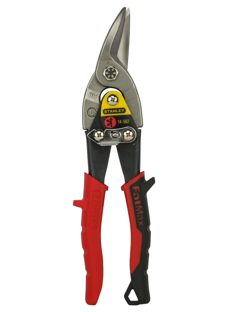 Stanley STANLEY 2-14-562 FATMAX MaxSteel  Aviation Snips Left Cut Bi-Metal-254mm (Red & Black)  - Image 1