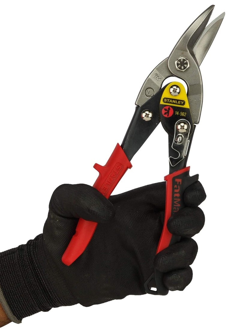 Stanley STANLEY 2-14-562 FATMAX MaxSteel  Aviation Snips Left Cut Bi-Metal-254mm (Red & Black)  - Image 4