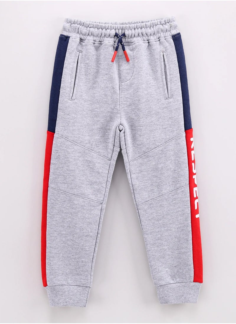 MINOTI Minoti Respect Fleece Panel Joggers - Grey Marl  - Image 1
