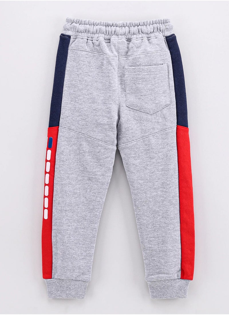 MINOTI Minoti Respect Fleece Panel Joggers - Grey Marl  - Image 2