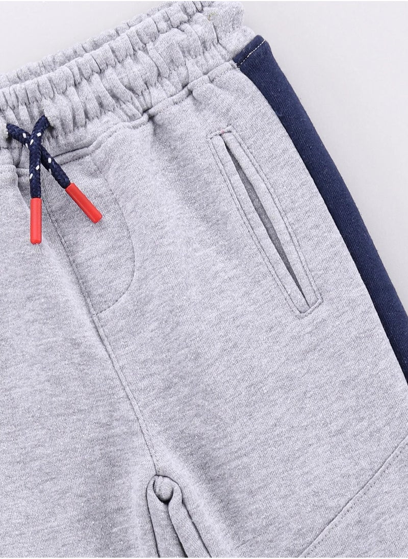 MINOTI Minoti Respect Fleece Panel Joggers - Grey Marl  - Image 3
