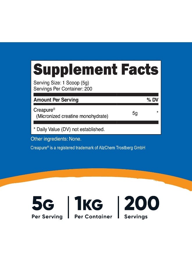 Nutricost Creapure® Creatine Monohydrate 1000 Grams - Image 2