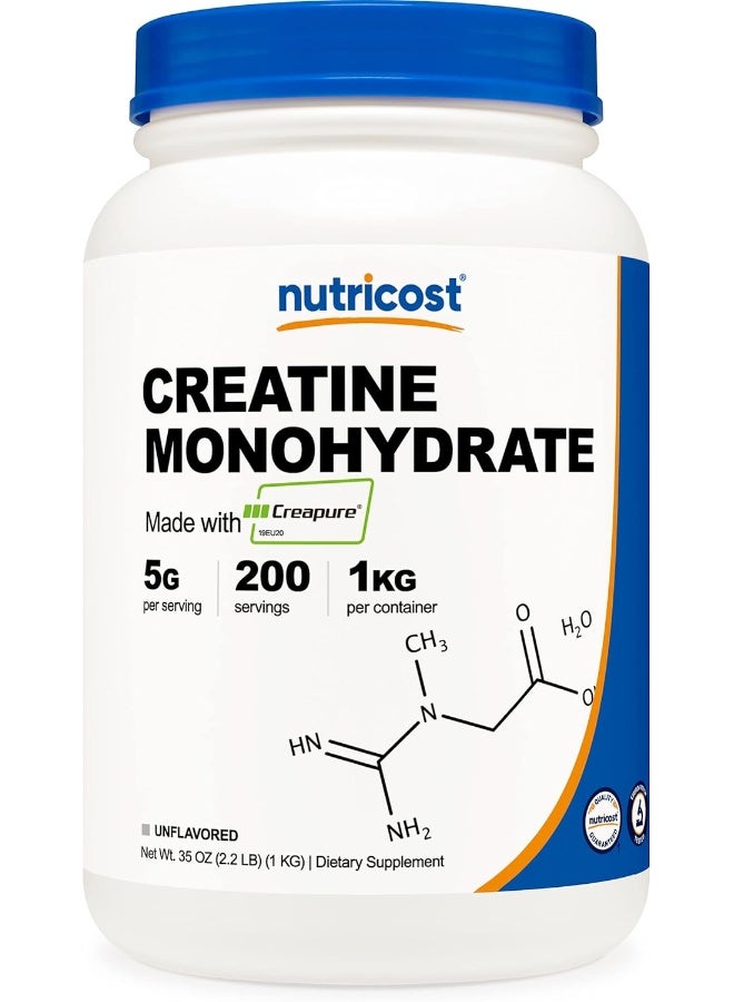 Nutricost Creapure® Creatine Monohydrate 1000 Grams - Image 1