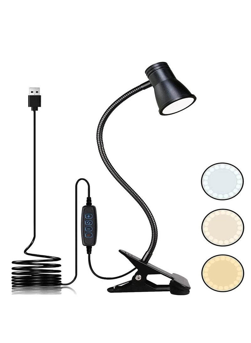 Bedroom bedside lamp, eye protection desk LED clip-on lamp, special lamp for students' writing and reading learning - Image 1
