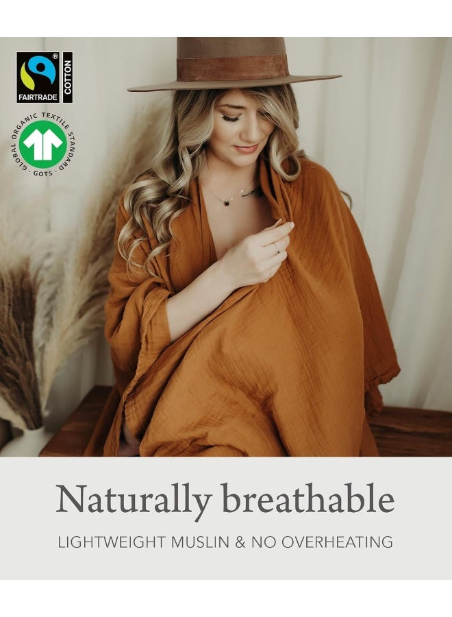 Kishu Baby Indi GOTS Organic Muslin Nursing Cover Up for Breastfeeding - Image 4