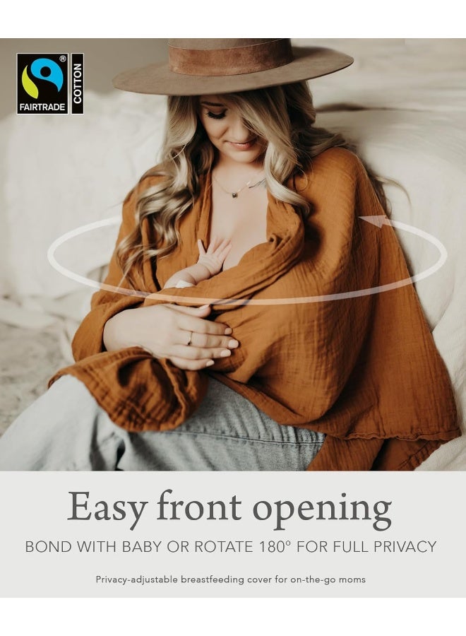 Kishu Baby Indi GOTS Organic Muslin Nursing Cover Up for Breastfeeding - Image 3