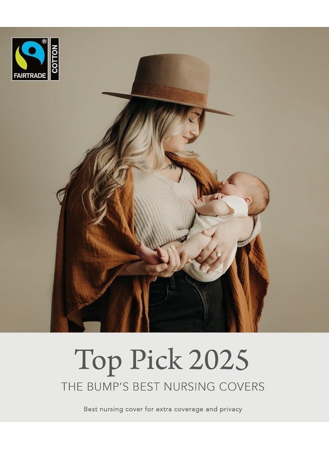 Kishu Baby Indi GOTS Organic Muslin Nursing Cover Up for Breastfeeding - Image 2