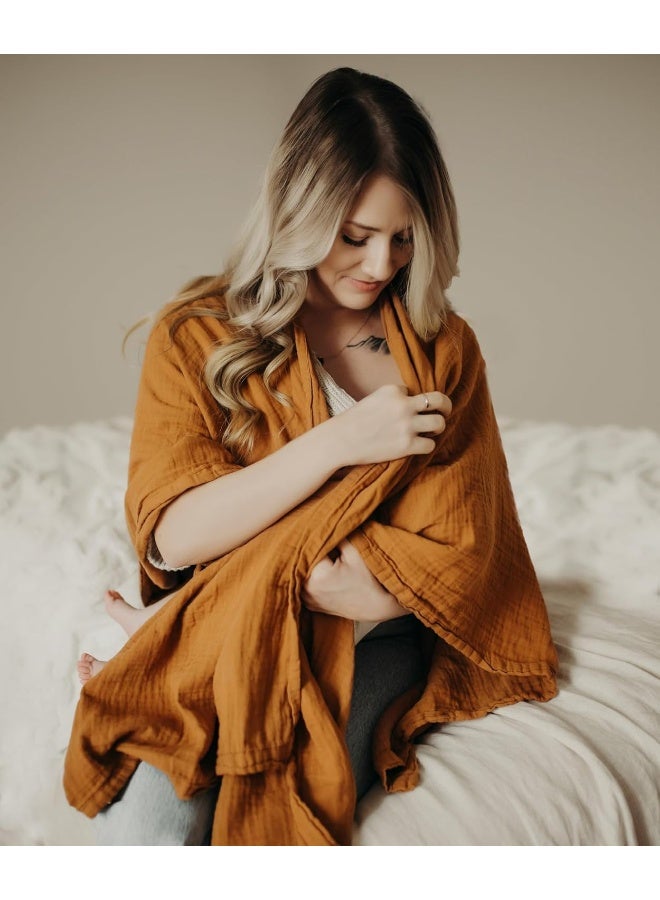 Kishu Baby Indi GOTS Organic Muslin Nursing Cover Up for Breastfeeding - Image 1