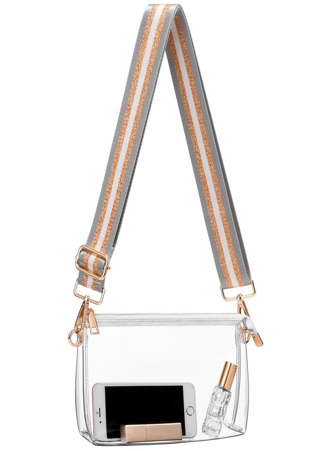 BS-VOG Clear Purse for Women Stadium Approved, Clear Crossbody Bag, Small Clear Stadium Bag for Concerts Sports Events - Image 1
