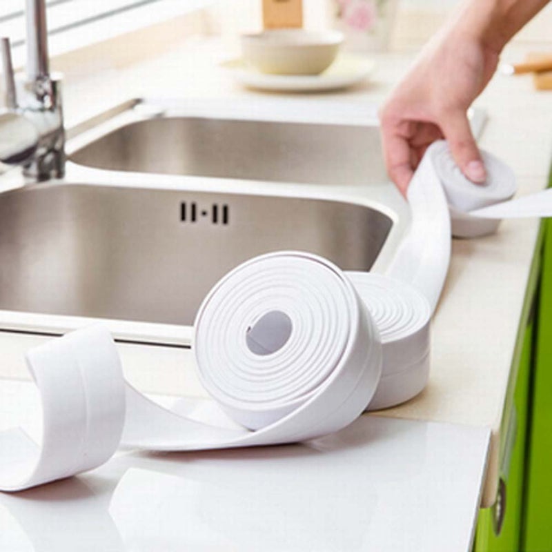 KaLaiXing Tub and Wall Caulk Strip Kitchen Caulk Tape Bathroom Wall Sealing Tape Waterproof Self-Adhesive Decorative Trim-white - 2724644831766 (Assorted Colors) - Image 5