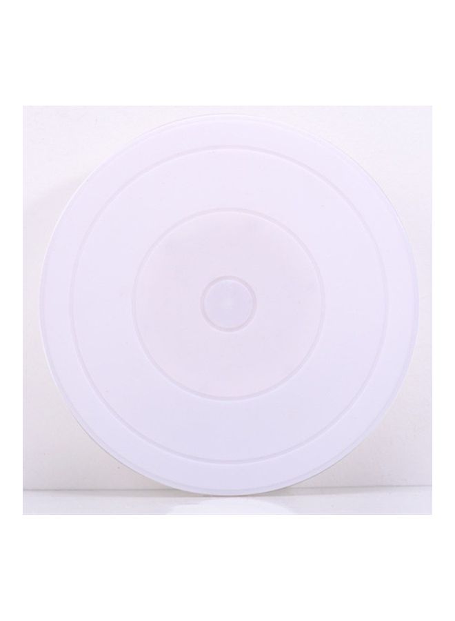 NIBEMINENT Flower Framed Cake Decorating Turntable Stand white - Image 1