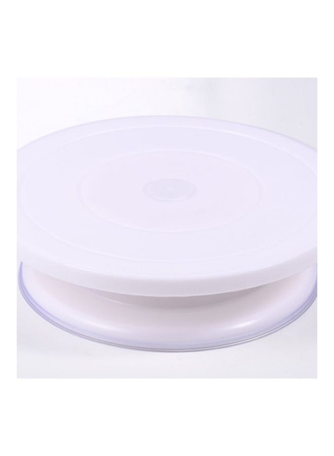 NIBEMINENT Flower Framed Cake Decorating Turntable Stand white - Image 2
