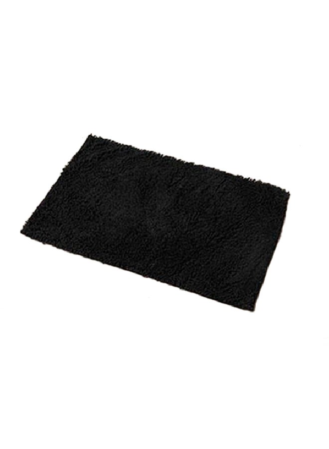 Tendance Anti-Slip Chenille Microfiber Bathroom Mat Black 50 x 80 cm 7742103 - Image 1