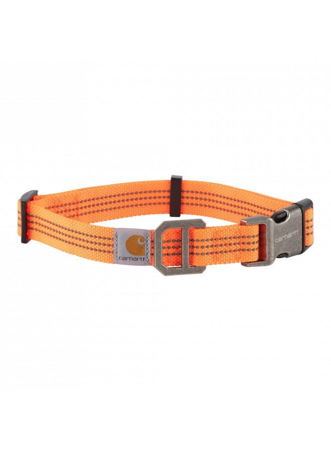 carhartt Carhartt Dog Collar Hunter Orange/Brushed Nickel Large  - Image 1