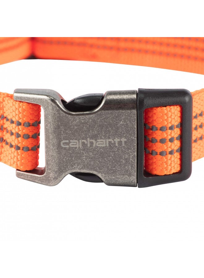 carhartt Carhartt Dog Collar Hunter Orange/Brushed Nickel Large  - Image 2