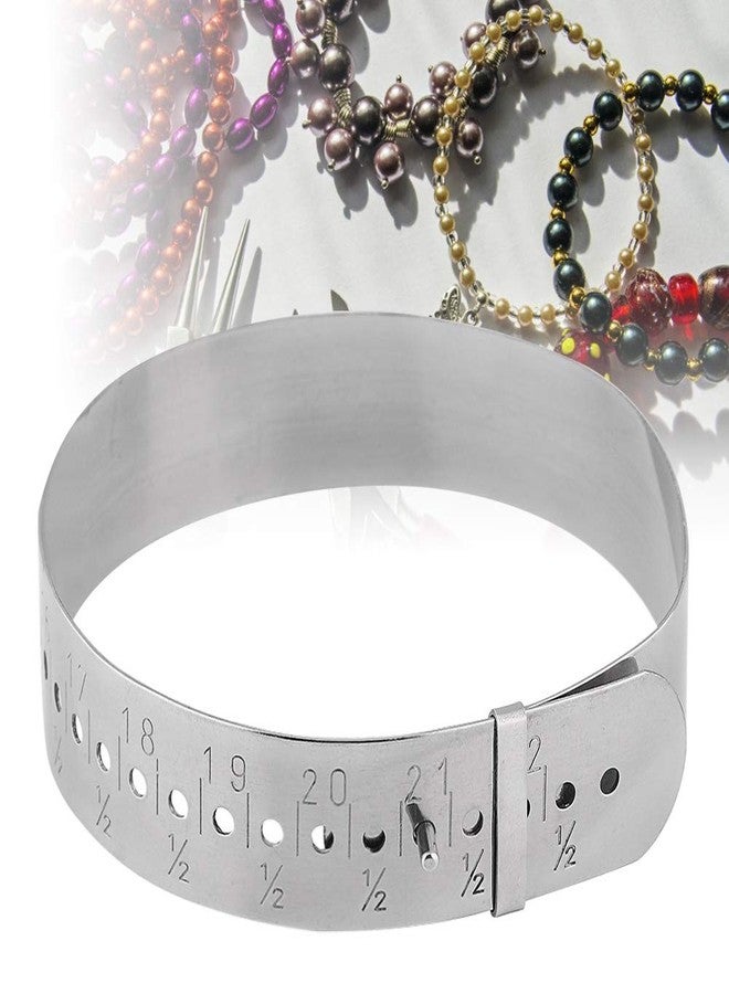 Alucy أداة قياس المعصم من الفولاذ المقاوم للصدأ ألوكسي، مقياس سوار قابل للتعديل، أدوات قياس صنع المجوهرات، قياس السوار، أداة قياس المجوهرات - Image 2