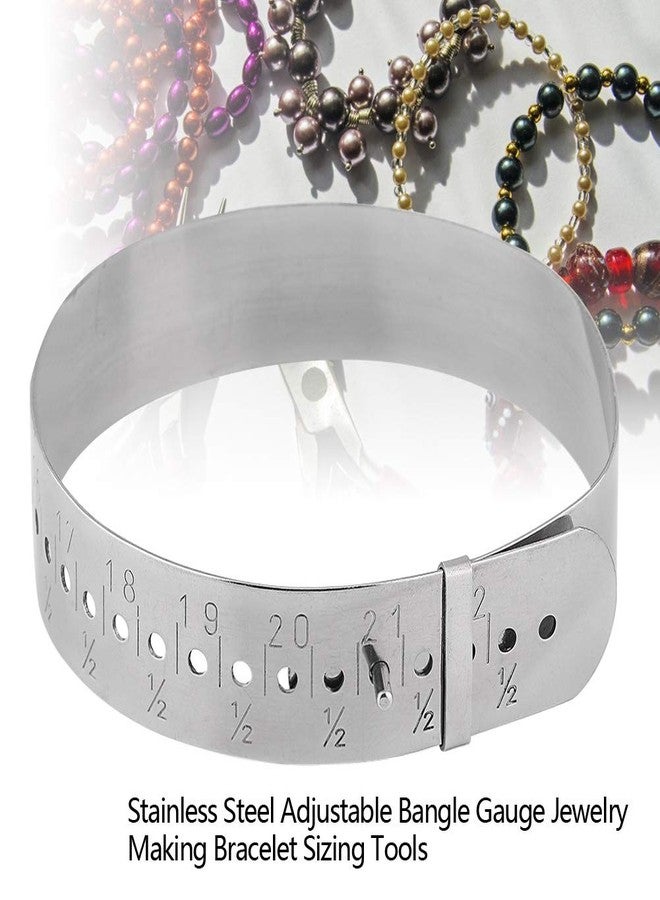 Alucy أداة قياس المعصم من الفولاذ المقاوم للصدأ ألوكسي، مقياس سوار قابل للتعديل، أدوات قياس صنع المجوهرات، قياس السوار، أداة قياس المجوهرات - Image 5