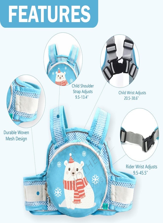 motherly Children's Motorcycle Safety Harness Safe, Stylish Riding Companion With Two Wheeler Child Safety Belt (Blue Bear),1 Count - Image 5