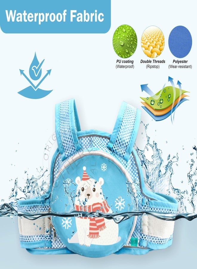 motherly Children's Motorcycle Safety Harness Safe, Stylish Riding Companion With Two Wheeler Child Safety Belt (Blue Bear),1 Count - Image 2