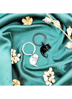 Oasisgalore Cat Keychain Valentines Day Gifts For Her Him Couples Matching Keychains  - Image 5