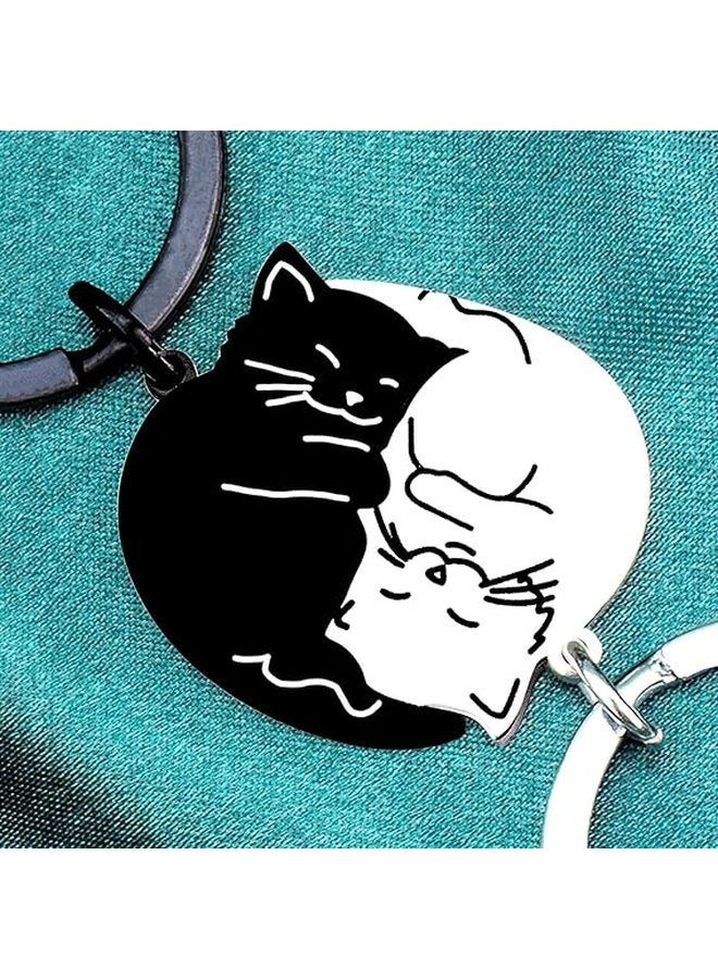 Cat Keychain Valentines Day Gifts For Her Him Couples Matching Keychains