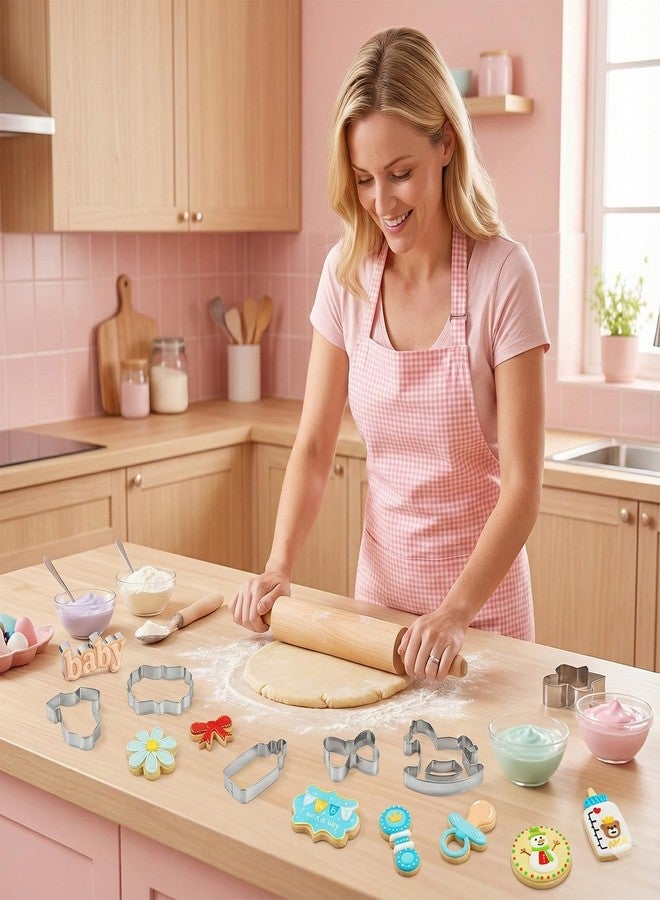 CZFSWT 8 Pieces Biscuit Tool Set, Shower Cookie Tools, Bow Cookie Tool, for Making Cookies, Suitable for Welcome Shower Party DIY and Craft Home Baking Supplies - Image 4