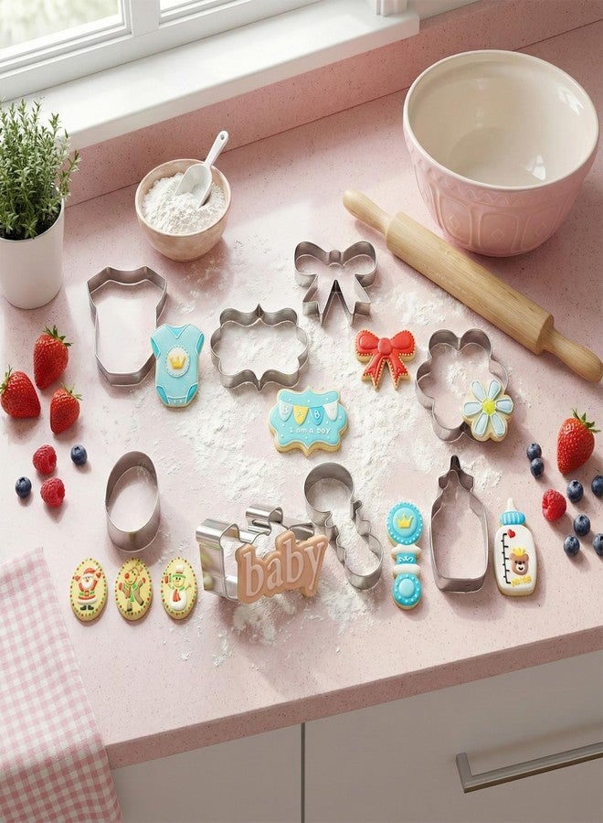 CZFSWT 8 Pieces Biscuit Tool Set, Shower Cookie Tools, Bow Cookie Tool, for Making Cookies, Suitable for Welcome Shower Party DIY and Craft Home Baking Supplies - Image 5