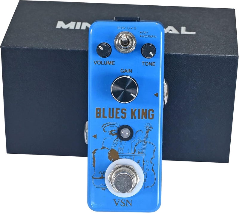 VSN Bluesy Overdrive Guitar Pedal,Blues Driver Distortion Vintage Overdrive Effect Warm/Hot 2 Modes for Mini Size True Bypass - Image 2