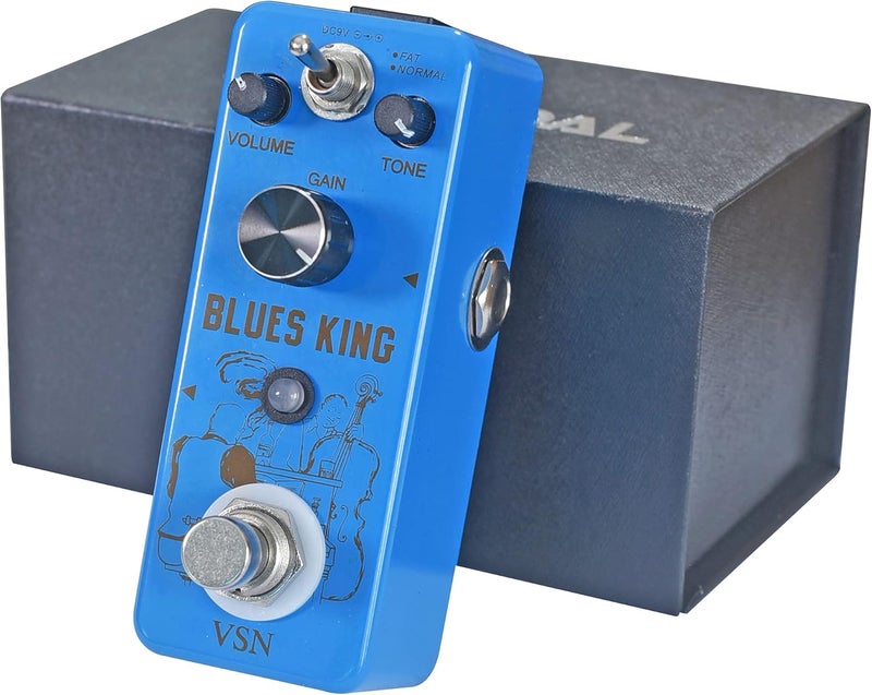 VSN Bluesy Overdrive Guitar Pedal,Blues Driver Distortion Vintage Overdrive Effect Warm/Hot 2 Modes for Mini Size True Bypass - Image 1