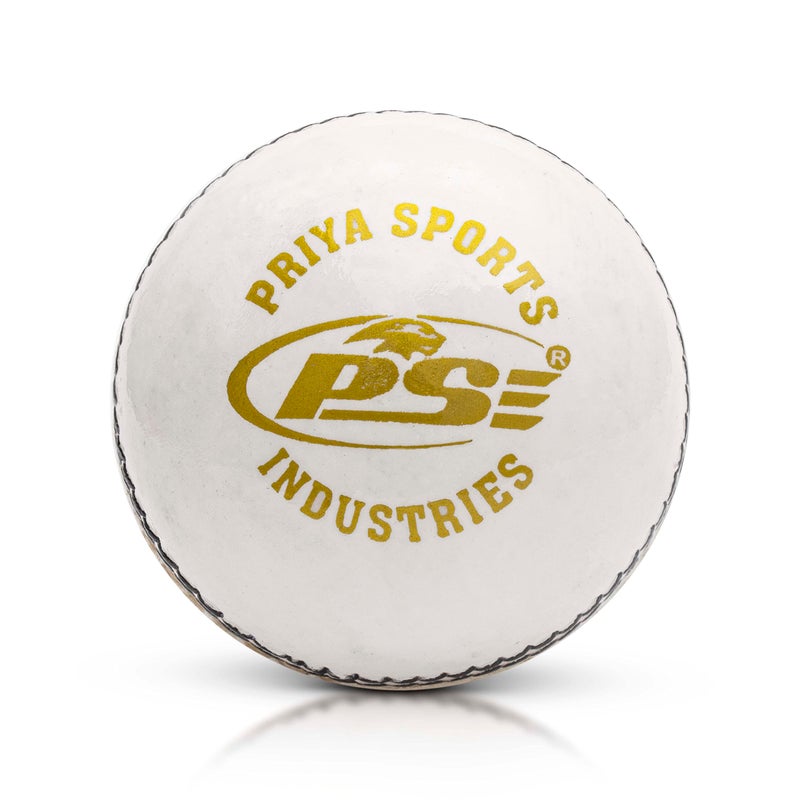 PSE Priya Sports PriyaSports_20 Leather Cricket Ball for ODI/Practice Match/Test Match | White Color | Pack of 6| (White_Cricket_Balls_3, 3) - Image 2