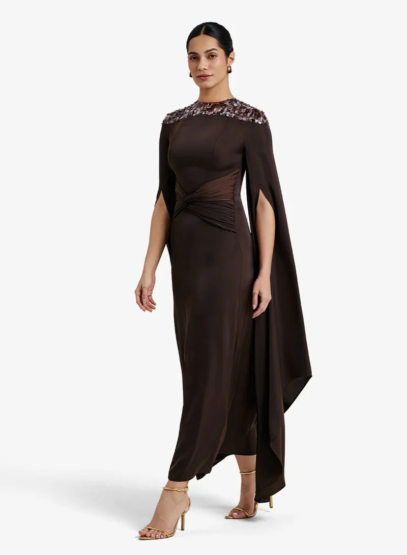 CHASE  Flared Sleeve Maxi Dress for Women | Best Price UAE