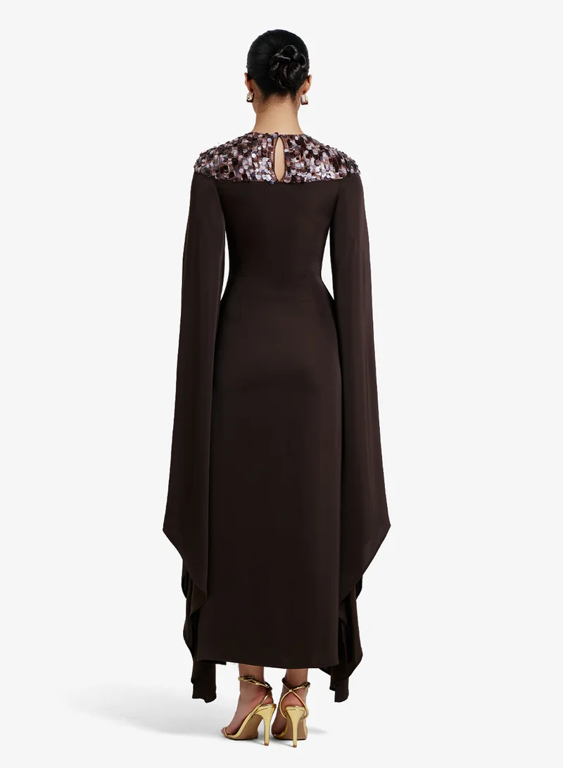 تشيس فستان ماكسي بأكمام واسعة