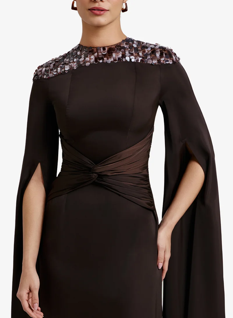 CHASE  Flared Sleeve Maxi Dress for Women | Best Price UAE