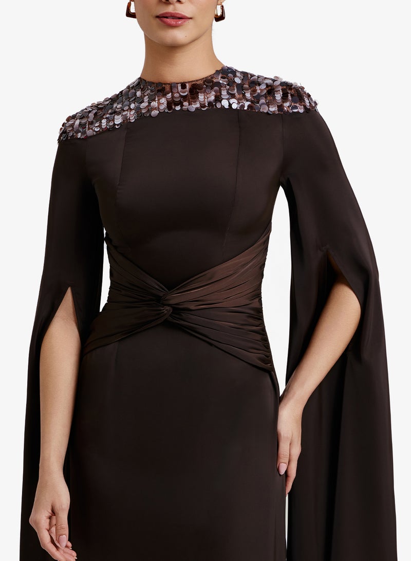 تشيس فستان ماكسي بأكمام واسعة - Image 3