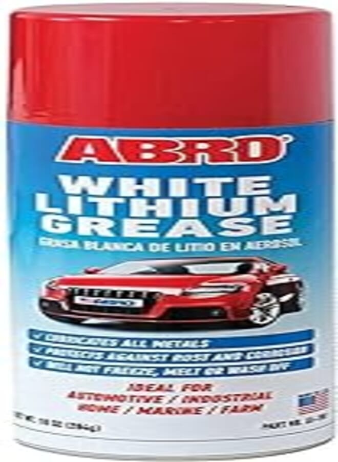 ABRO White Lithium Grease Spray - 284g
