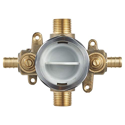American Standard صمام تركيب دش فلاش أمريكان ستاندرد RU107SS مع مداخل PEX ومخارج عالمية مع توقفات مفك البراغي لنظام حلقة الضغط، غير مكتمل - Image 1