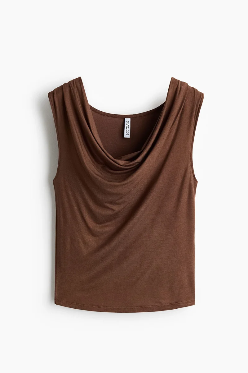 اتش اند ام بلوزة من الجيرسيه بقبة منسدلة