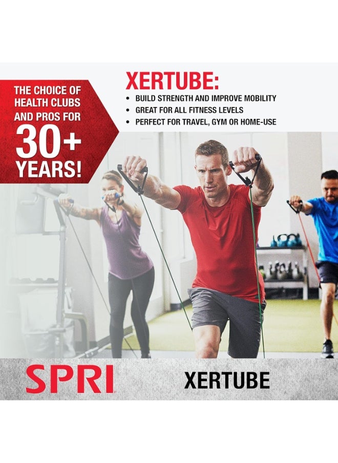 SPRI SPRI Xertube Resistance Bands with Handles – All Exercise Cords Sold Separately with Home Gym Workout Fitness Door Anchor Attachment Option  - Image 2