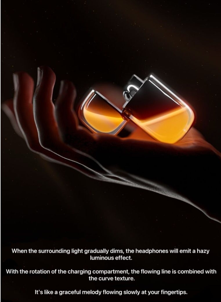 سماعات LIUP Pods - سماعات رأس لاسلكية حقيقية للألعاب Luminous Quicksand للألعاب مع خاصية إلغاء الضوضاء النشطة، وصوت عالي الدقة وعمر بطارية طويل - أزرق - Image 4