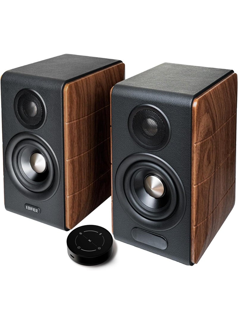 اديفير مكبرات صوت Edifier S880DB MKII Hi-Fi رفية، نظام مكبرات صوت نشط 2.0 ممتاز، شاشة صوت استوديو عالية الدقة 88 واط مع LDAC وBT5.3، مدخل USB-C/محوري/بصري/RCA ومخرج مضخم صوت للتلفزيون والكمبيوتر الشخصي ومشغل الأسطوانات - لون جوزي - Image 1