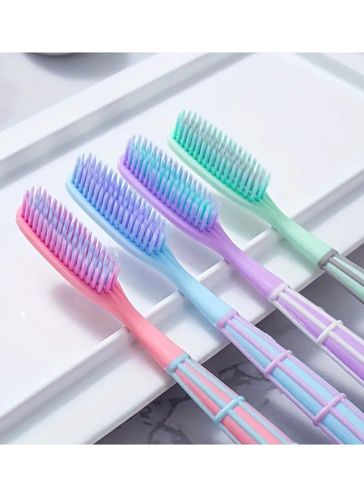 جلوسكي الشعر الناعم للبالغين فرشاة الأسنان رأس طويلة إضافية فرشاة الأسنان المنزلية معبأة بشكل فردي 1pc/4pcs - Image 4