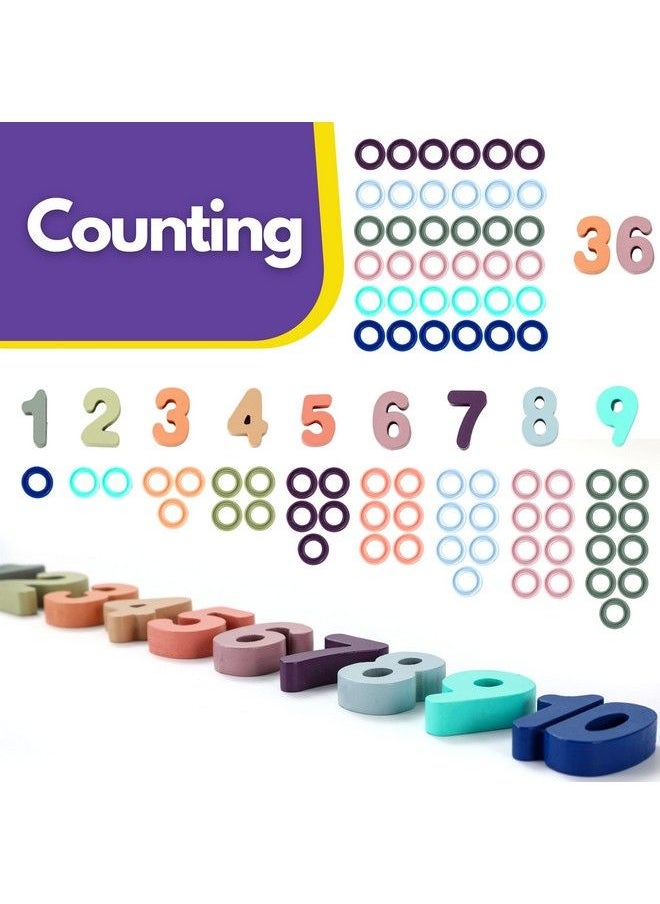 BEKILOLE - Wooden Number Puzzle For Toddler Activities Montessori Toys For Toddlers Shape Sorting Counting Game For Age 3 4 5 Year Olds Kids Preschool Math Learning Toys For Toddlers - Image 1