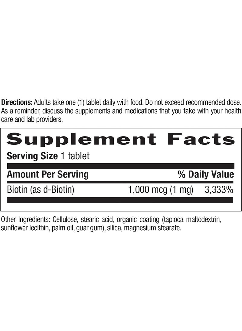 Country Life Biotin Hipotency 1000 Mcg 100 Tablet 57741 - Image 2