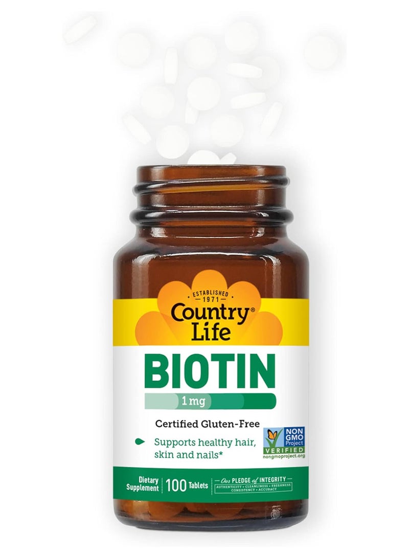 Country Life Biotin Hipotency 1000 Mcg 100 Tablet 57741 - Image 3