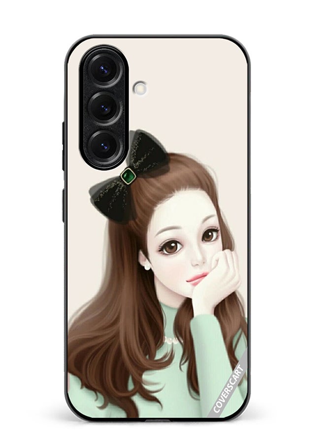 VR CREATIVE Protective Case Cover For Samsung Galaxy S25 Girl With Band Design Multicolour