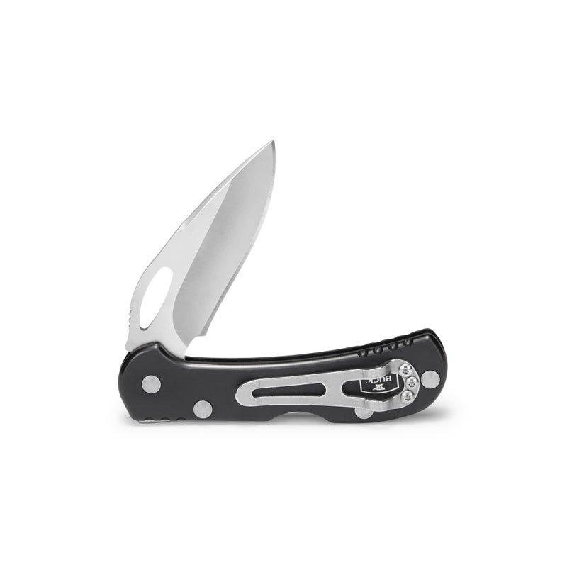 Buck Knives 726 Mini SpitFire Folding Lock Back Pocket Knife with Removable Stainless Steel Pocket Clip, 420HC Blade, Black - Image 2