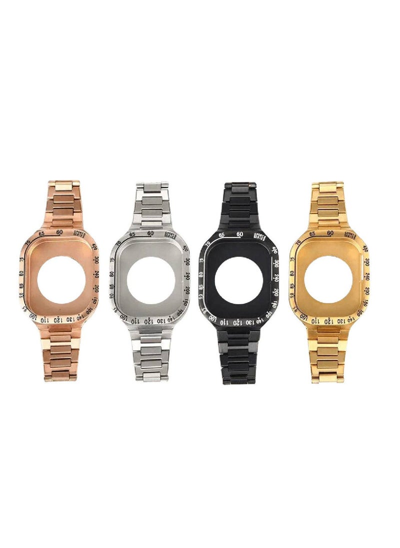 CAVIAR - Apple Watch Ultra 49mm Stainless Steel Case Band Luxurious and Exclusive  Metal Mod Kit For iWatch Series Ultra Metal Bezel Black - Image 1