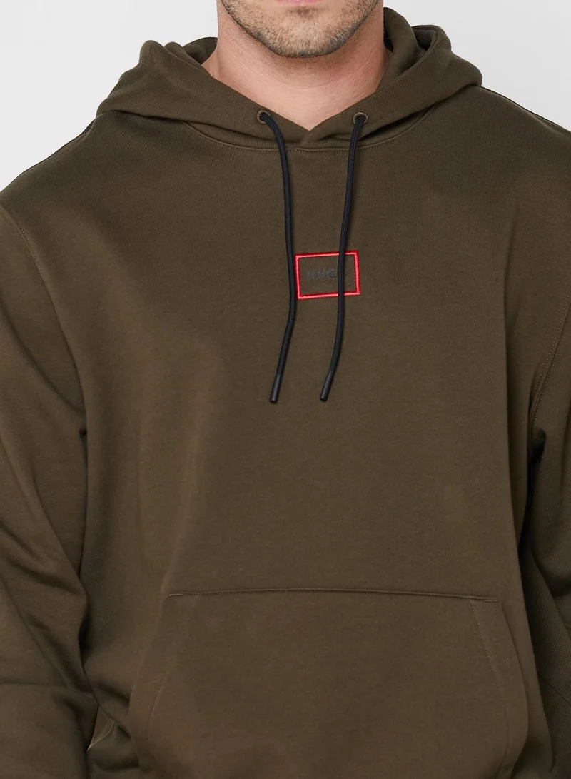 HUGO Logo Printed Hoodie