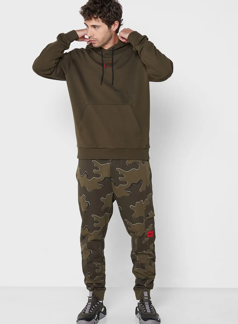 HUGO Logo Printed Hoodie